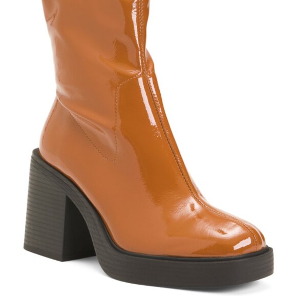 NEW KENNETH COLE NEW YORK Amber Heel Booties rust for women 462tn - Picture 8 of 12